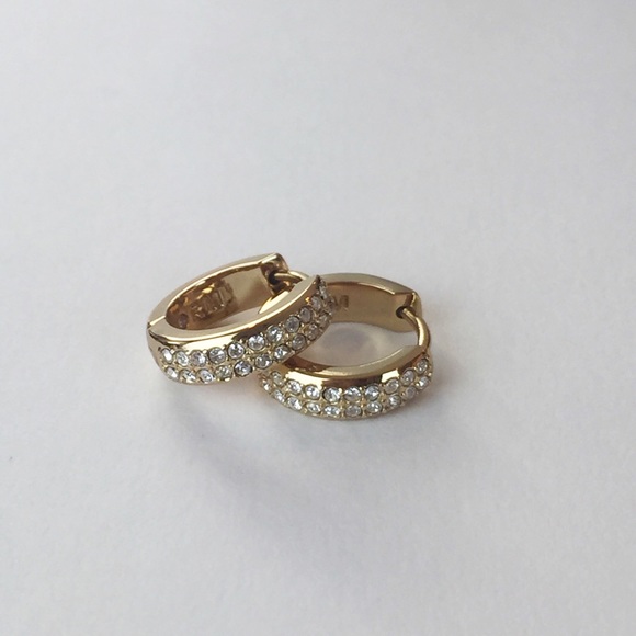 Rebecca Minkoff Jewelry - Rebecca Minkoff Small CZ Sparkling Huggie earrings